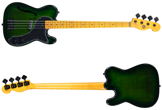 Maruszczyk Instruments Mr. Tee 4p Green Burst Hollowbody